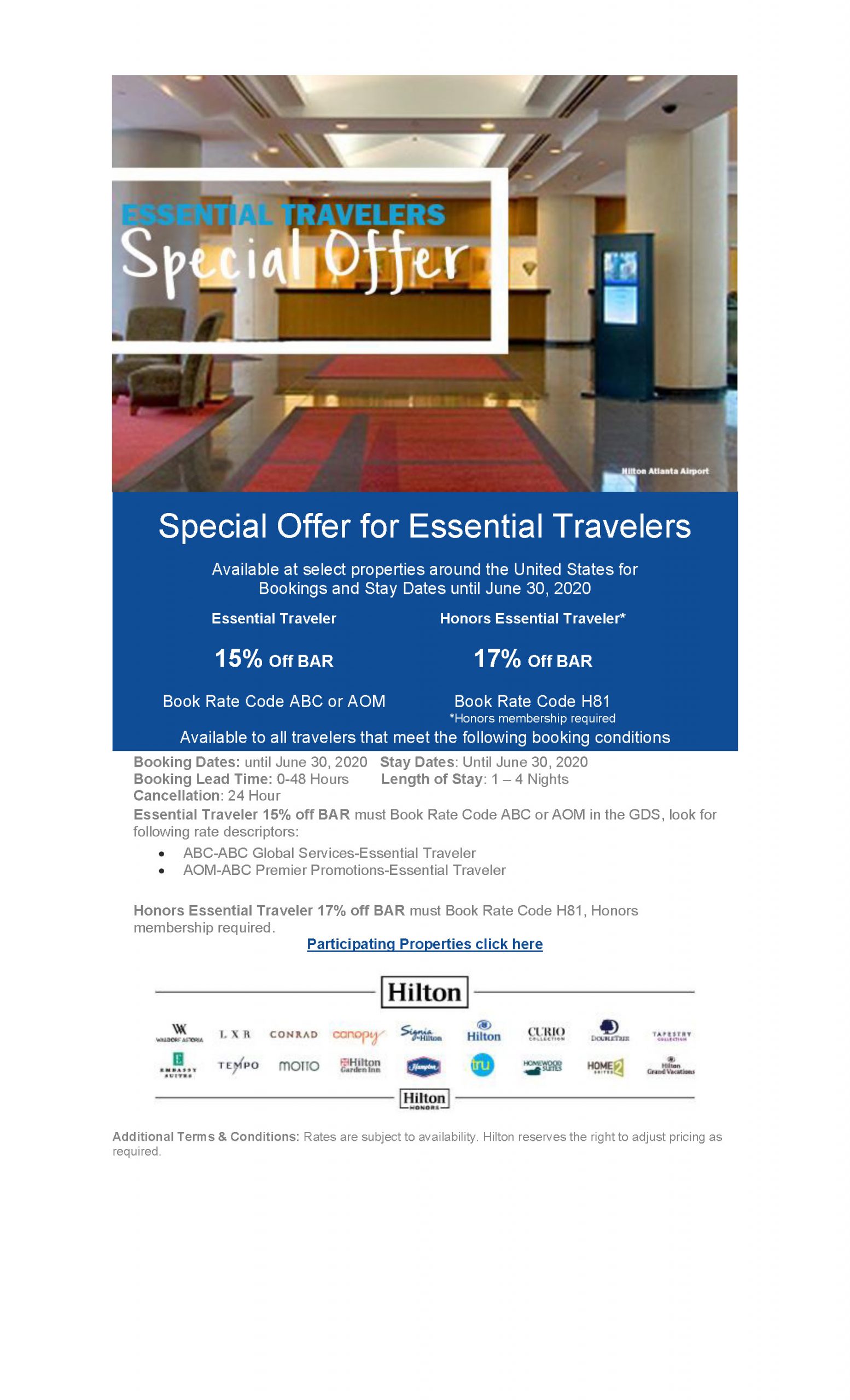 hilton hotel travel agent offers